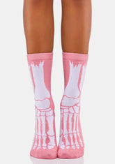 Skeleton Feet Crew Socks