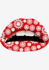Red Snowflake Lip Applique