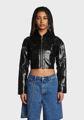 Noir Lethal Cherry Patent Jacket