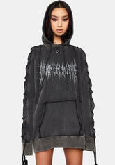 Modulation Unisex Lace-Up Hoodie