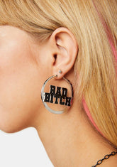 Not So Good Girl Hoop Earrings