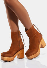 Warm Cognac Kenna Platform Clogs