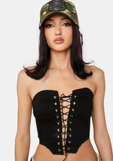 You're A Jean-ius Denim Corset Top