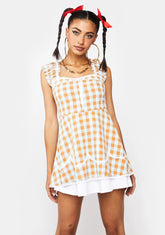 Sunset Chaser Gingham Mini Dress