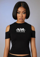 Viral Sensation Cut-Out Graphic Tee