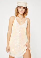 Ivory Gold Rush Mini Dress