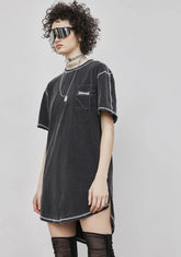 Reverb Unisex Contrast Stitch Pocket Tee