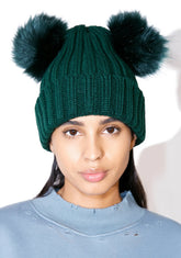 Kuma Pom-Pom Beanie - Green