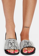 Rhinestone Lord Nermal Slides