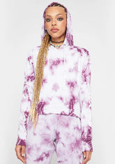 Tie Dye Crop Hoodie