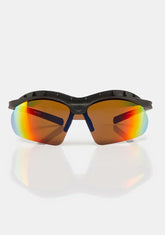Iridescent Mirror Shield Sunglasses