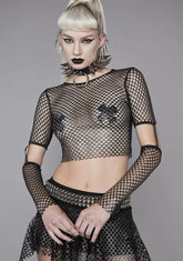 Raising Hell Fishnet Crop Top