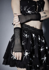 Midnight Enchanted Siren Fishnet Gloves