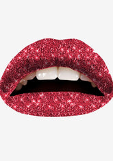 Red Glitterati Lip Applique