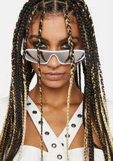 Compression White Chrome Sunglasses