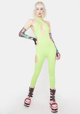 Record Scratch Cutout Catsuit