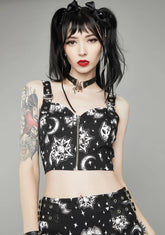 Dark Greetings Bustier Crop Top