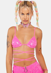 Sweet Infinity Dream Sequin Bra Top
