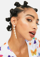 Peaceful Meadow Daisy Drop Earrings