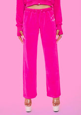 Top Of My Game Velour Track Sweatpants