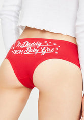 To Daddy From Baby Girl Booty Shorts