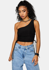 Sassy Sweet Talker Shoulder Crop Top