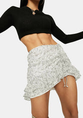 Paisley Princess Ruffle Mini Skirt