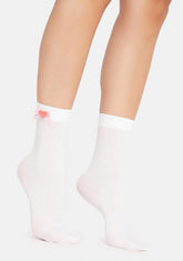 Let's Have A Picnic Bow Crew Socks