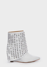 White Marina Rhinestone Booties