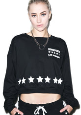 All Star Crop Crewneck - Black
