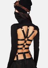 Modulation Caged Back Long Sleeve Top