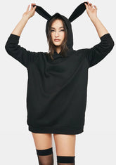 Noir Get It Hoppin' Oversized Hoodie