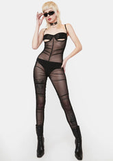 Blew Me Away Sheer Catsuit