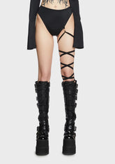 Leg Tie Shorts With Chain