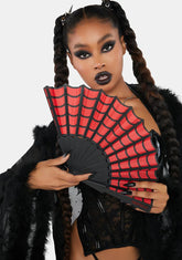 Red Spiderweb Scallop Fan