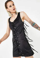 Expando Tie Satin Dress