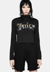 Rhinestone Juicy Logo Long Sleeve Top