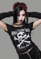 Toxic For Life Shredded Top