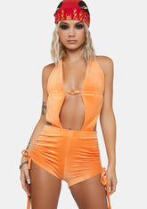 Mango Look My Way Velour Romper