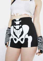 High Waist Skelly Booty Shorts