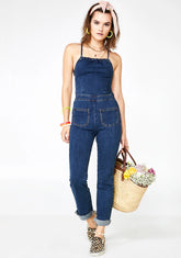 Carnation Trip Denim Jumpsuit