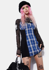 Idol Generation Plaid Corset Dress