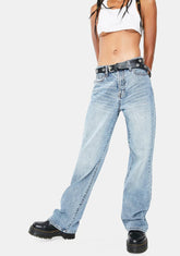 Medium Wash Classic Denim Dad Jeans