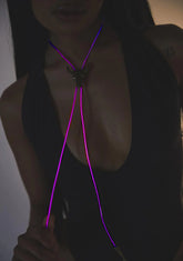 Purple Light Up Bolo Tie