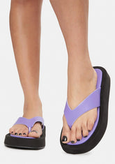 Lilac Enjoy The Ride Platform Sandals