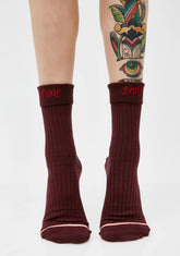 Wine Fenty Prep Socks