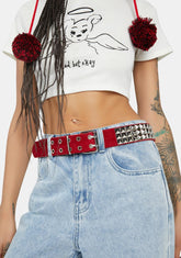 Beware Deception Studded Belt