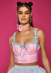 Believe The Magic Crop Bustier Top