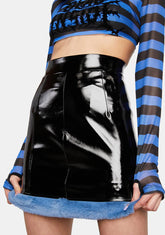 Top Crush Fur Trim Mini Skirt