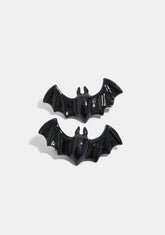 Lil Black Bats Hair Slides Pair